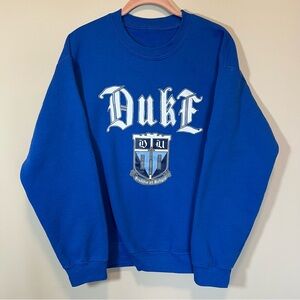 Retro Duke Blue Crewneck Sweatshirt Medium